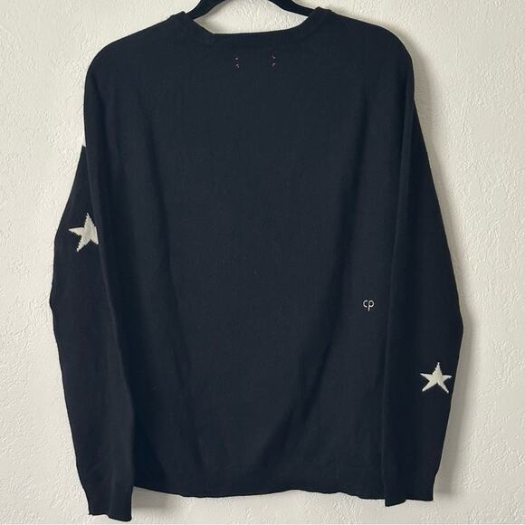 chinti and parker Cashmere Star Sweater in Black size XS White Stars Slouchy - Picture 9 of 11